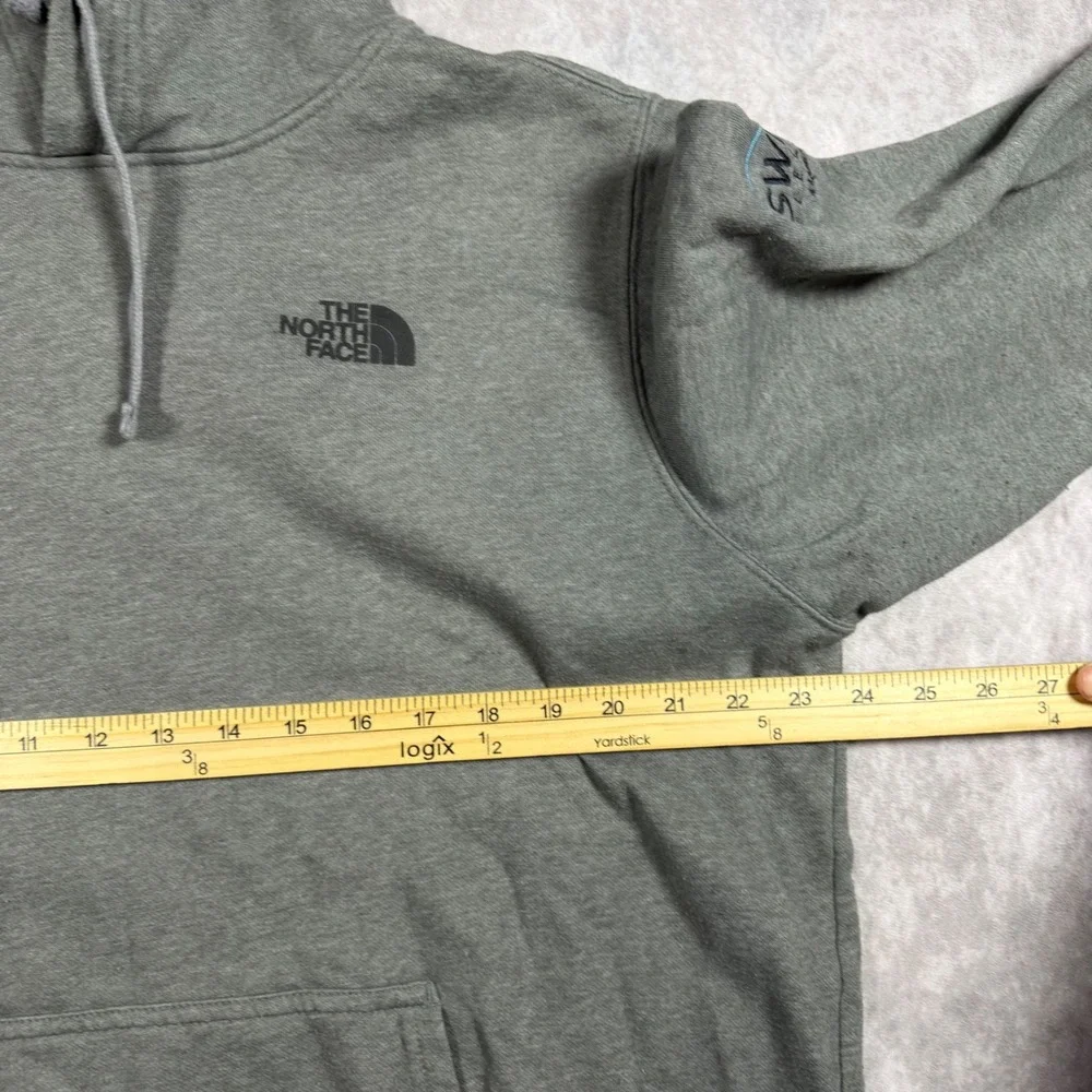 The North Face Hoodie Mens L Gray Sportex Safety Pullover Sweatshirt Tech Fleece